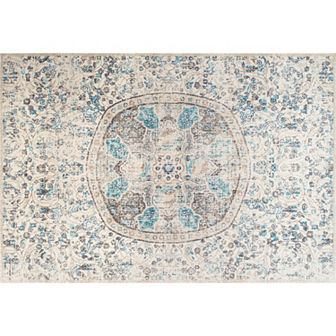 nuLOOM Stone Washed Mandala Celina Floral Rug