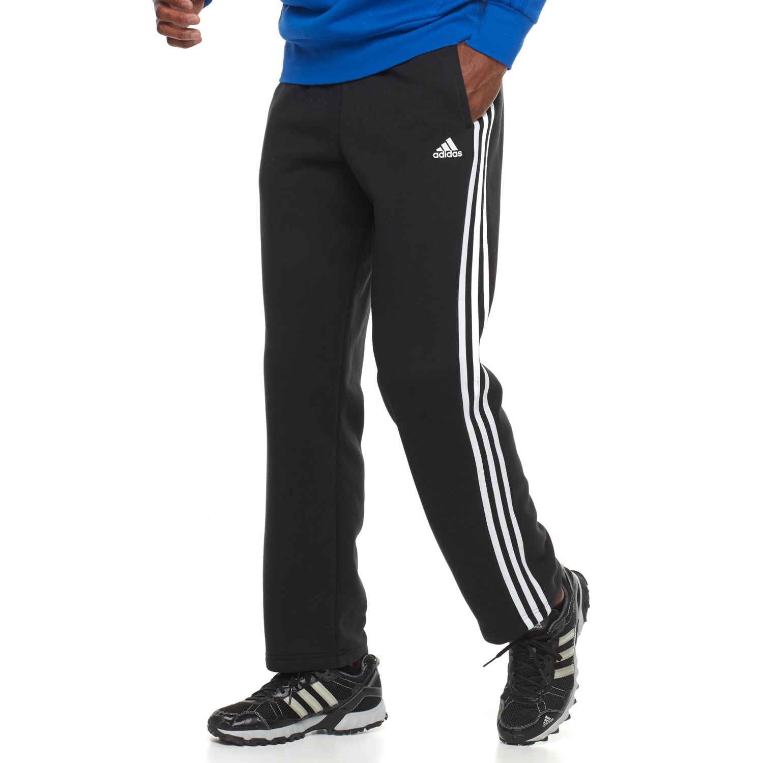 adidas fleece bottoms mens