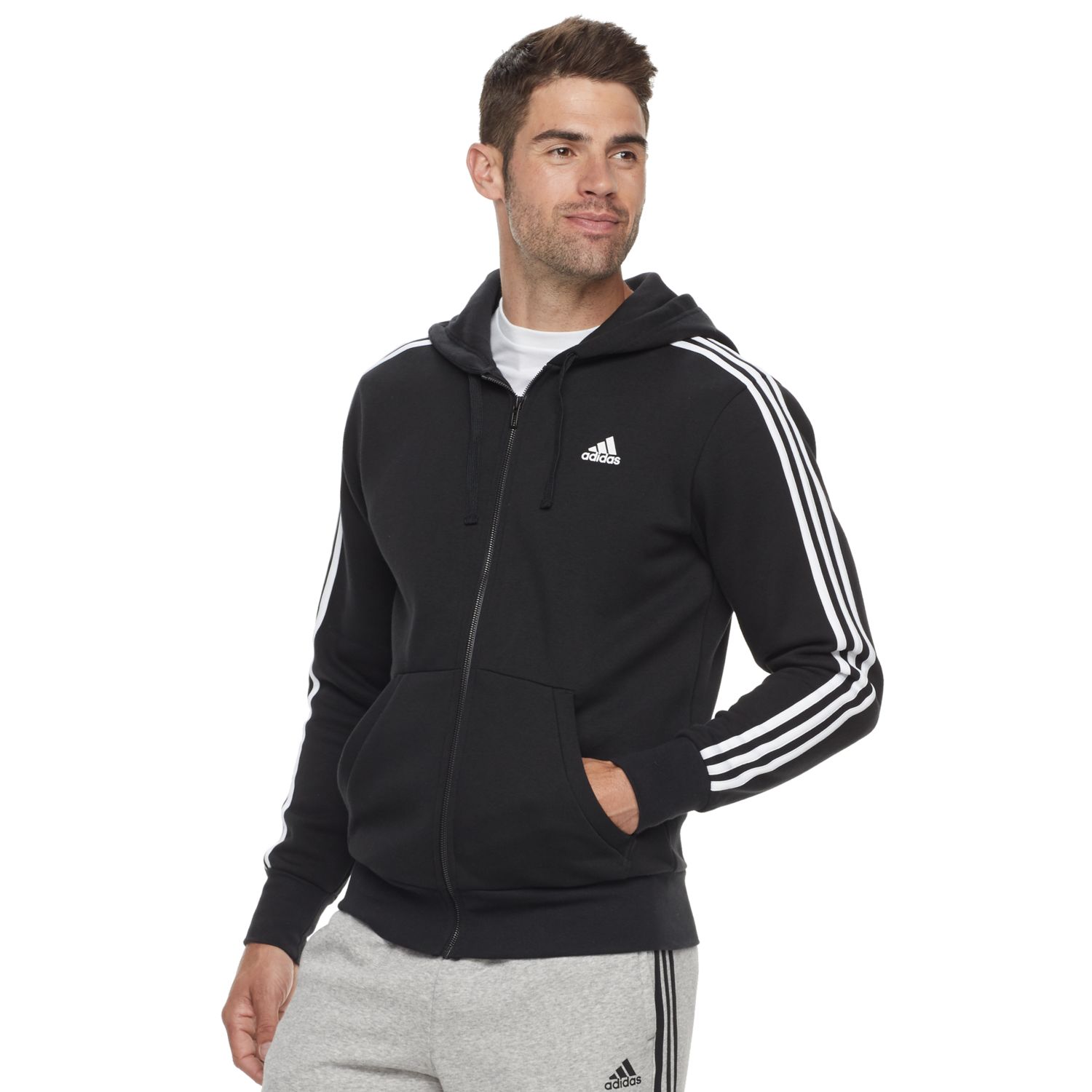 adidas fleece zip hoodie