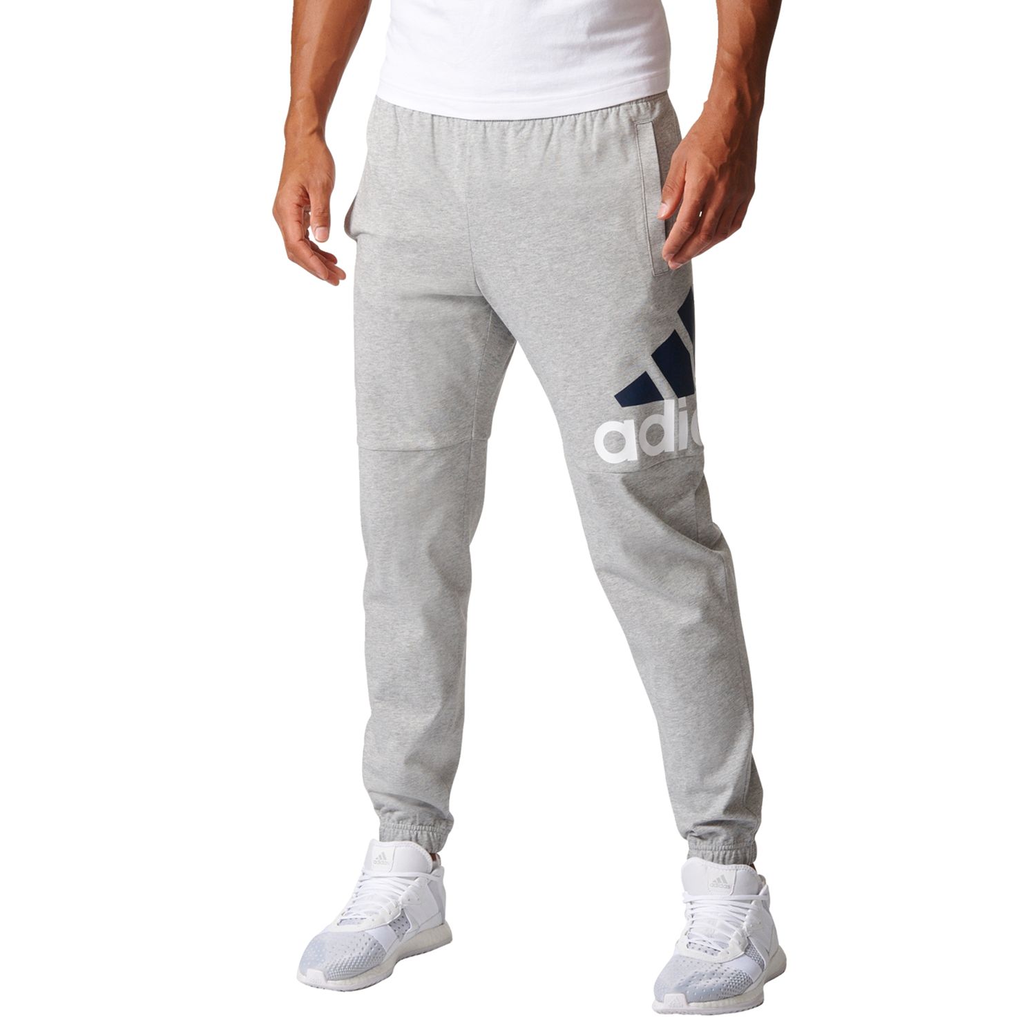 adidas men's essential jersey pants