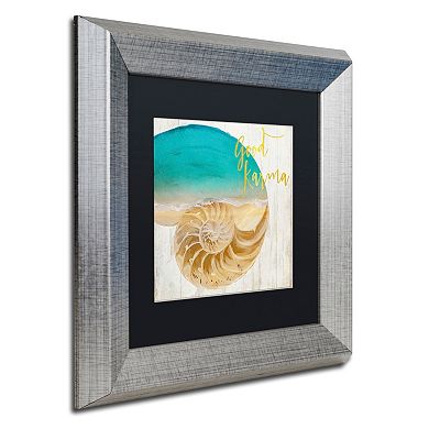 Trademark Fine Art Sea In My Hand Silver Finish Framed Wall Art