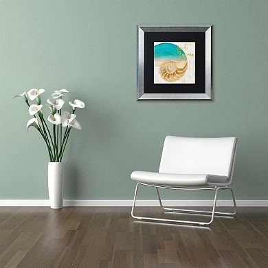 Trademark Fine Art Sea In My Hand Silver Finish Framed Wall Art