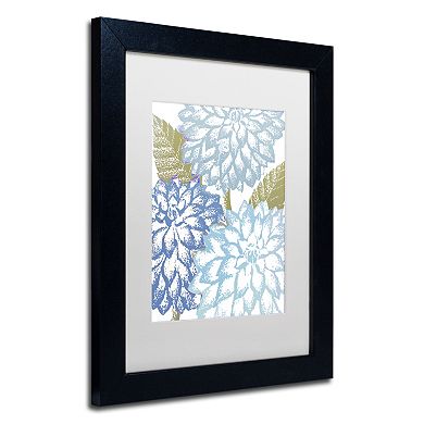 Trademark Fine Art Sea Dahlias I Black Framed Wall Art