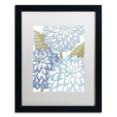 Trademark Fine Art Sea Dahlias I Black Framed Wall Art