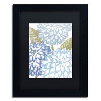 Trademark Fine Art Sea Dahlias I Black Framed Wall Art