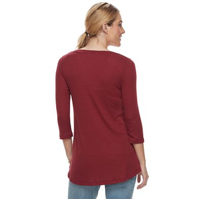 Women's Sonoma Goods For Life® Ribbed Scoopneck Tee