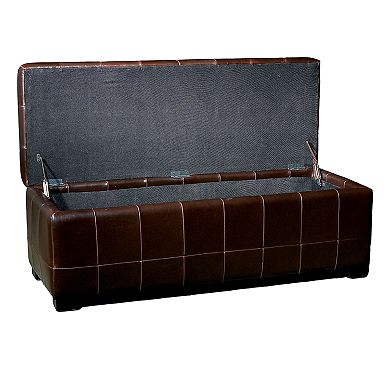 Baxton Studio Contemporary Faux-Leather Storage Bench