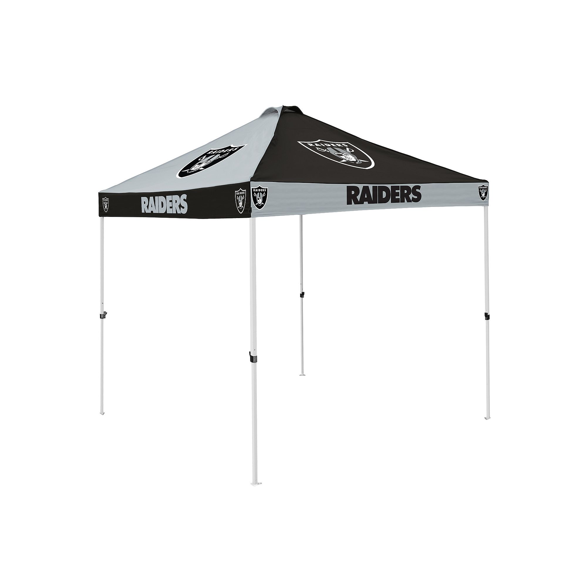 Logo Brand Oakland Raiders Checkerboard Tent, Black