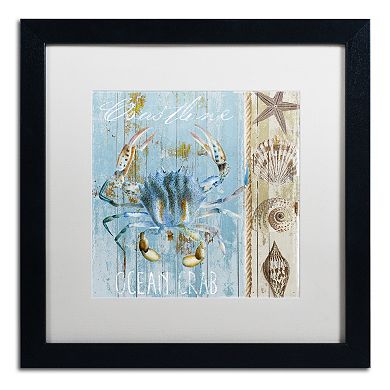 Trademark Fine Art Blue Crab II Black Framed Wall Art