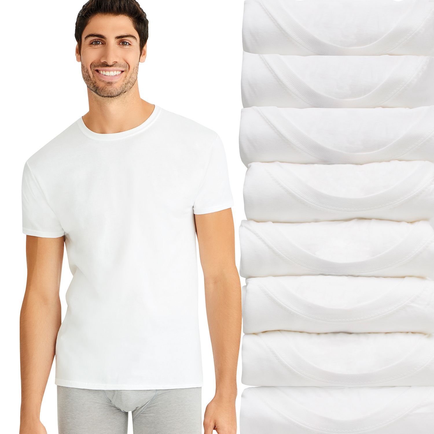 hanes crew neck t shirts