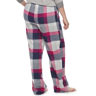 Plus Size Sonoma Goods For Life® Pajamas: Nordic Nights Flannel Pants