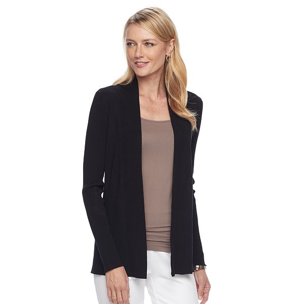 Women's Dana Buchman Ribbed Open-Front Cardigan