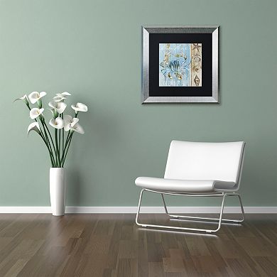 Trademark Fine Art Blue Crab II Silver Finish Framed Wall Art