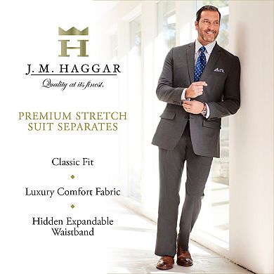 Big & Tall J.M. Haggar Premium Classic-Fit Sharkskin Stretch Suit Jacket
