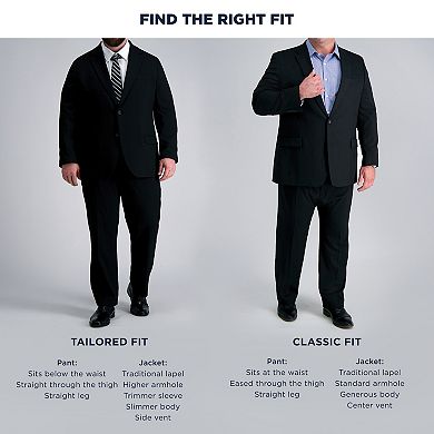 Big & Tall J.M. Haggar Premium Classic-Fit Sharkskin Stretch Flat-Front Suit Pants