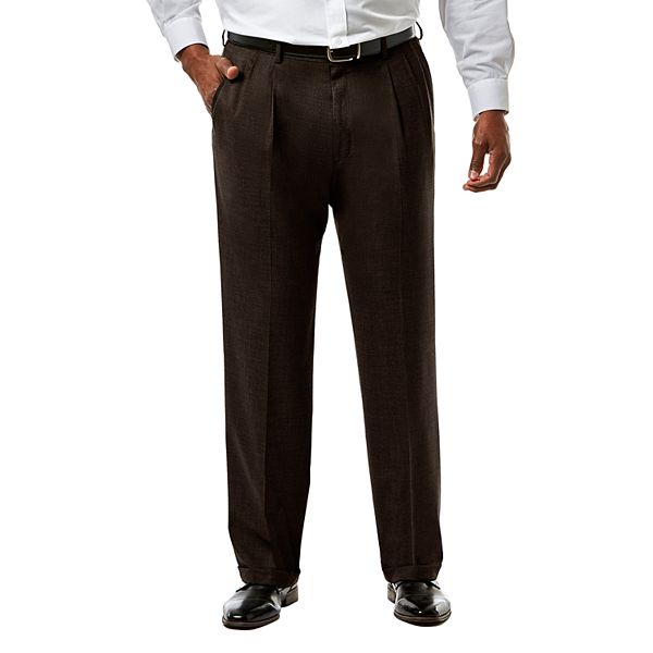 Big & Tall J.M. Haggar Premium Classic-Fit Sharkskin Stretch Pleated ...