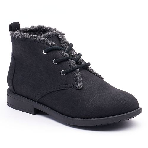 sonoma goods for life spotted women's high heel combat boots