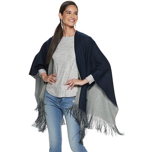 Apt. 9® Fringed Reversible Ruana