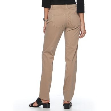 Women's Croft & Barrow® Twill Straight-Leg Pants 