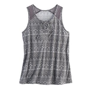 Girls 7-16 & Plus Size Mudd® Lace-Up Tank Top