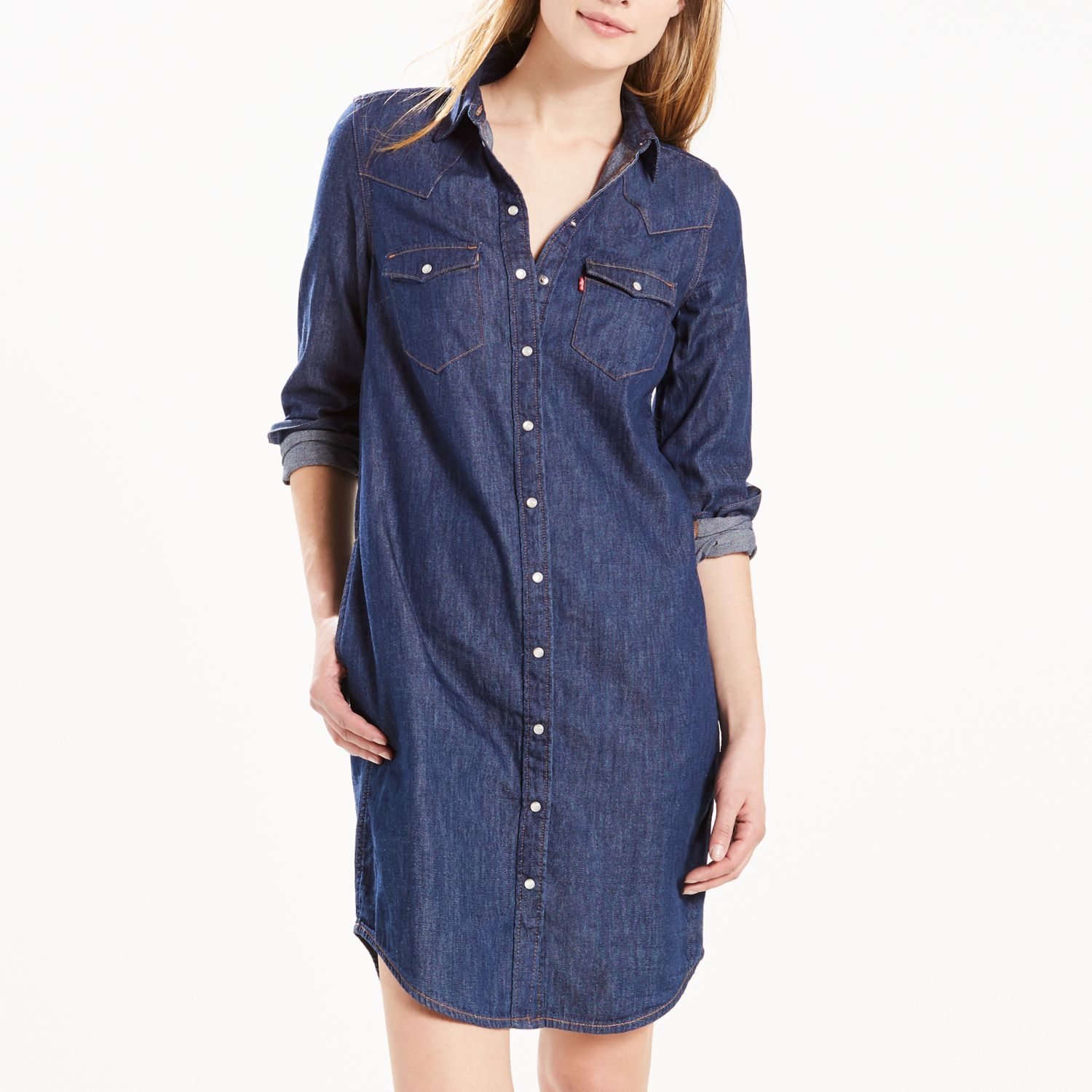 western denim dress