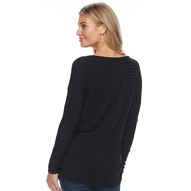 Women's Apt. 9® Ribbed Ruched Tee