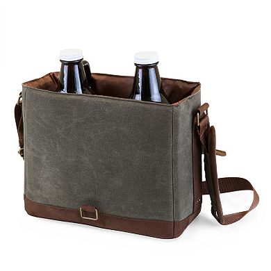 Picnic Time Double-Growler Canvas Tote