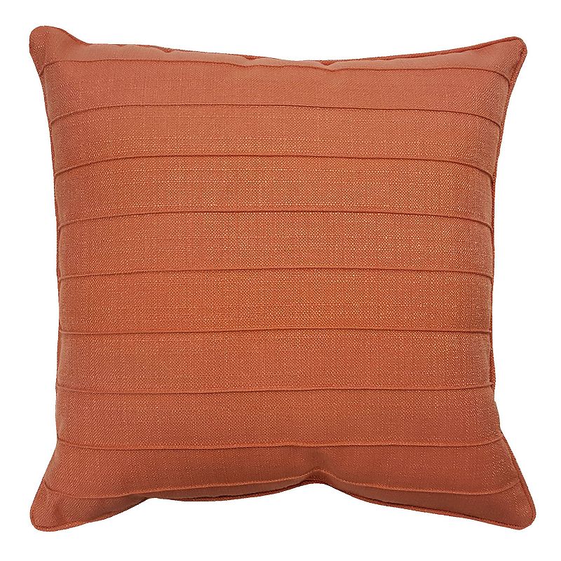 HFI Dynasty Pintuck Throw Pillow, Orange, 20X20