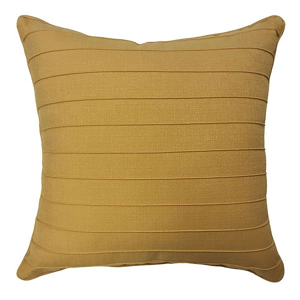 Home Fashions International Dynasty Pintuck Throw Pillow - Honey