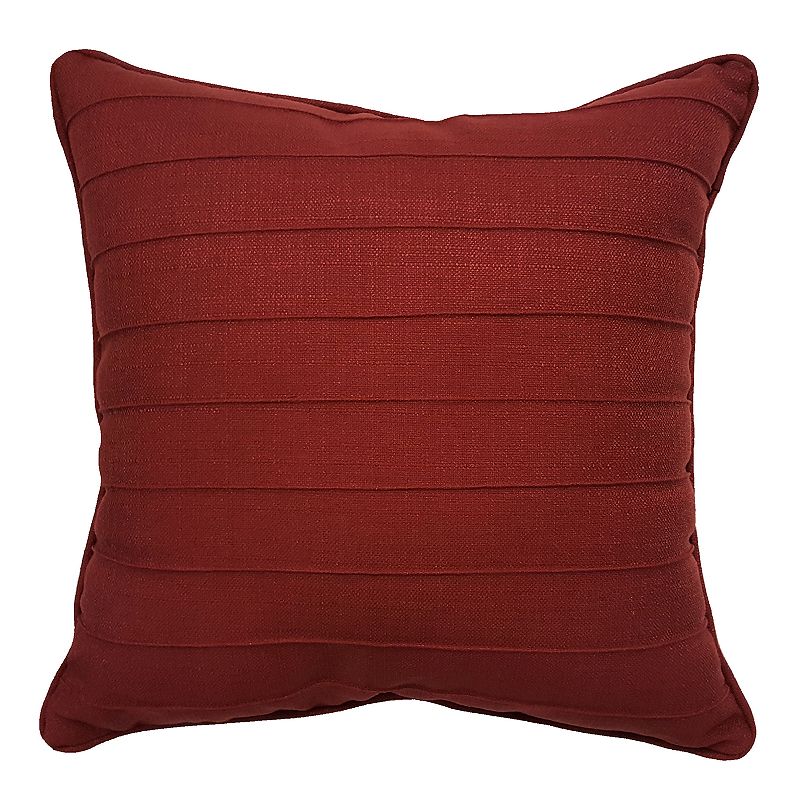 39307598 HFI Dynasty Pintuck Throw Pillow, Red, 20X20 sku 39307598