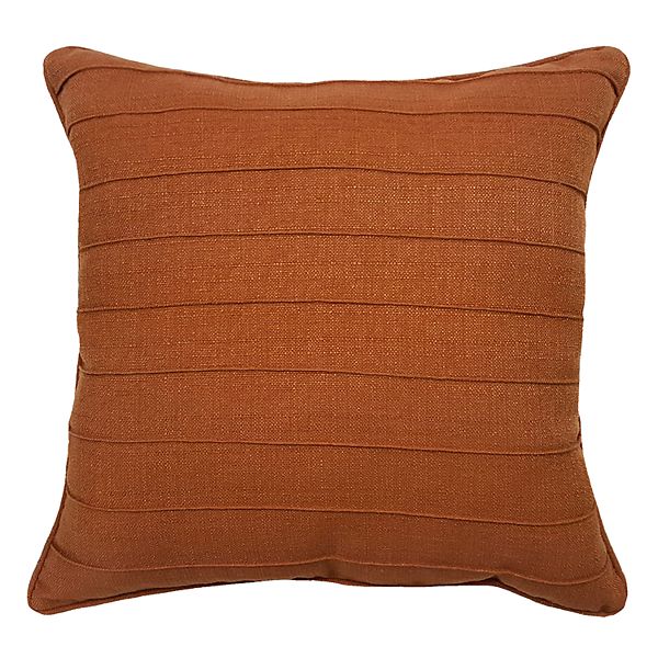 Home Fashions International Dynasty Pintuck Throw Pillow - Tangerine
