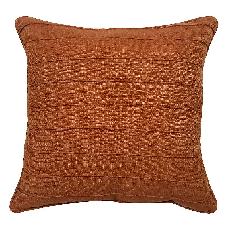 HFI Dynasty Pintuck Throw Pillow, Orange, 20X20