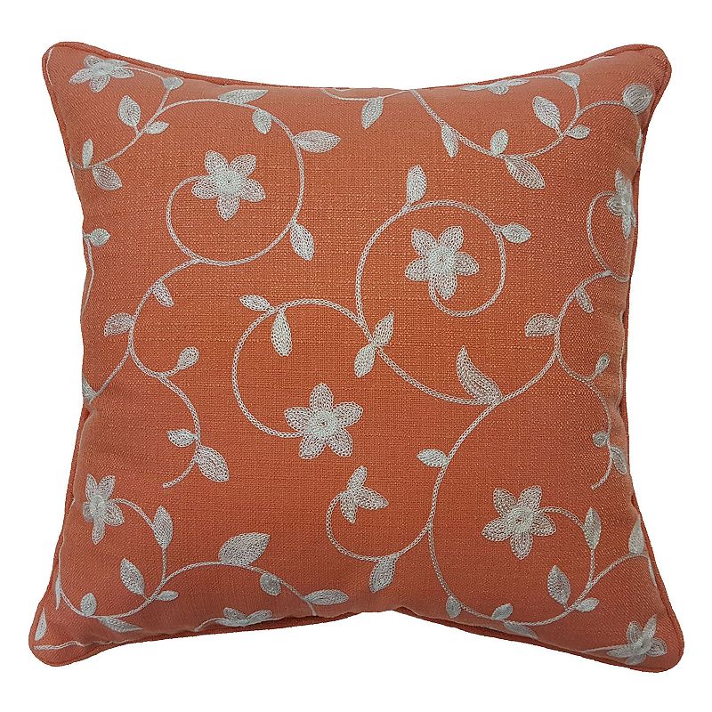 HFI La Mayflower Throw Pillow, Orange, 20X20