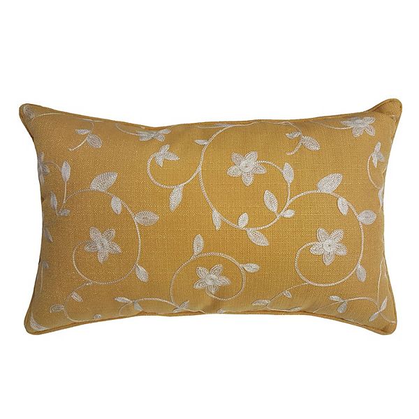 Home Fashions International La Mayflower Oblong Throw Pillow - Honey