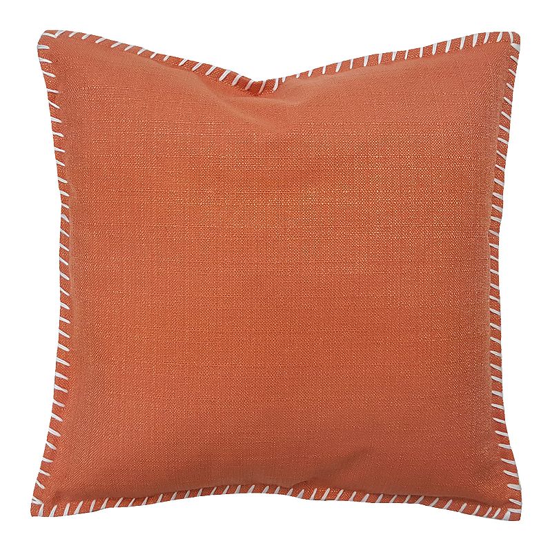 HFI Dynasty Whipstitch Throw Pillow, Orange, 18X18