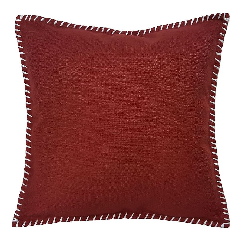 HFI Dynasty Whipstitch Throw Pillow, Red, 18X18