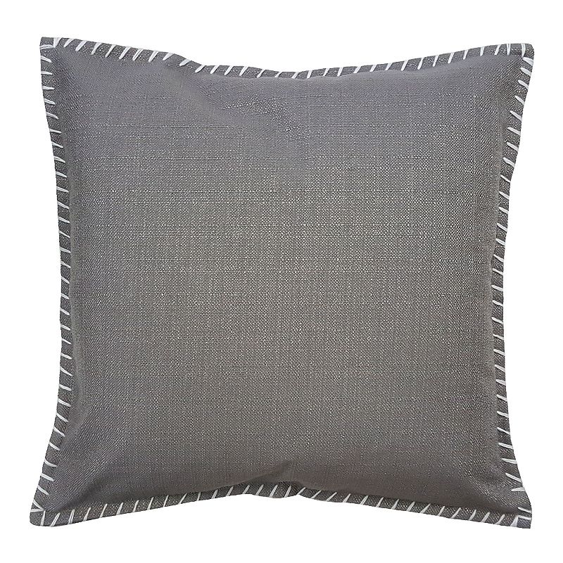 HFI Dynasty Whipstitch Throw Pillow, Grey, 18X18