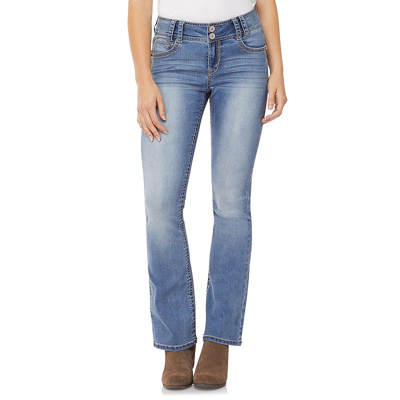 UPC 098713858070 product image for Juniors' WallFlower Insta Stretch Luscious Curvy Bootcut Jeans, Women's, Size: 3 | upcitemdb.com