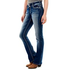 Poetic Justice Tall Women's Curvy Fit Blue Medium Whiskering Blasted Skinny  Jeans at  Women's Jeans store