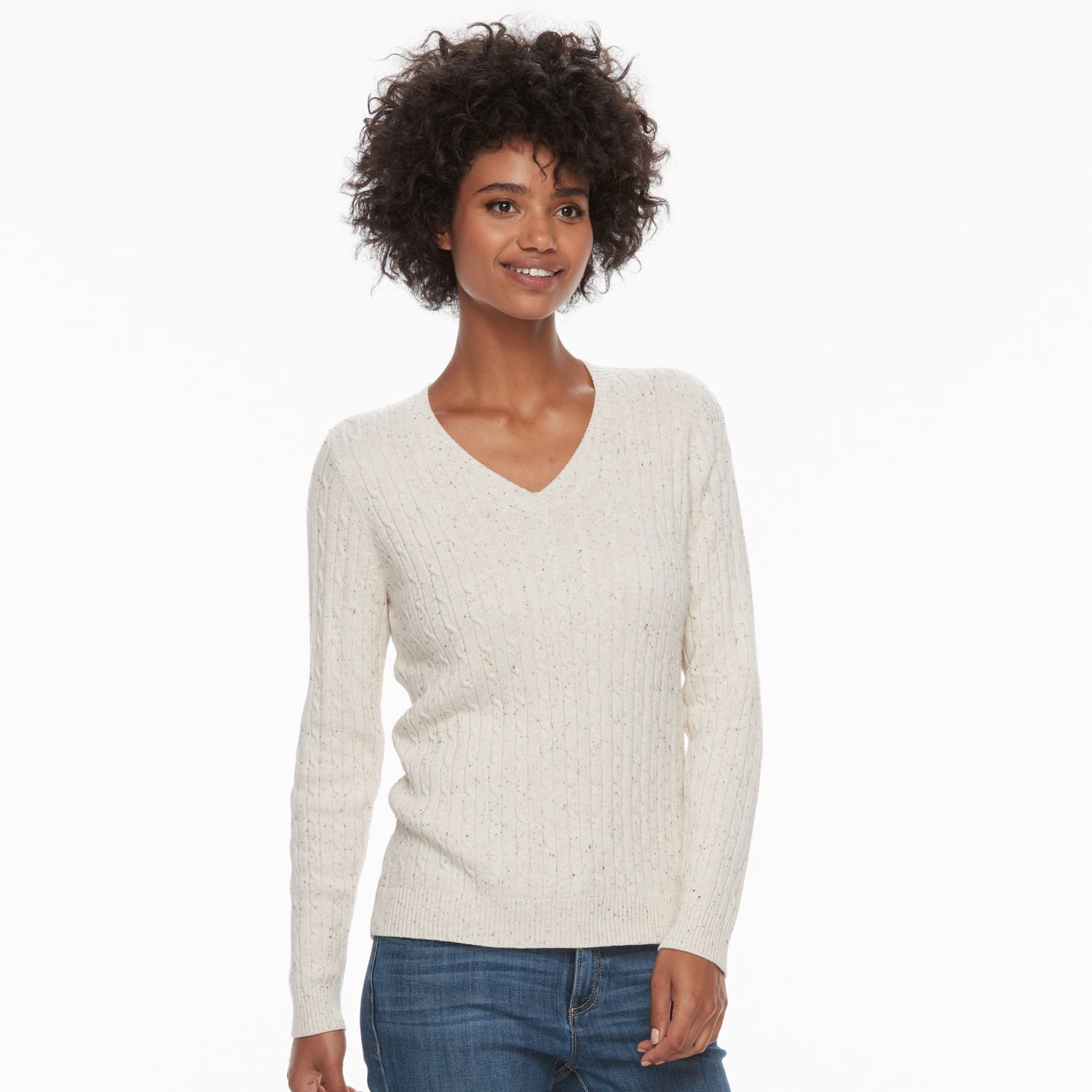 kohls womens cable knit sweater