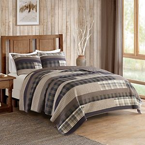 Woolrich 3-piece Winter Plains Plaid Quilt Set