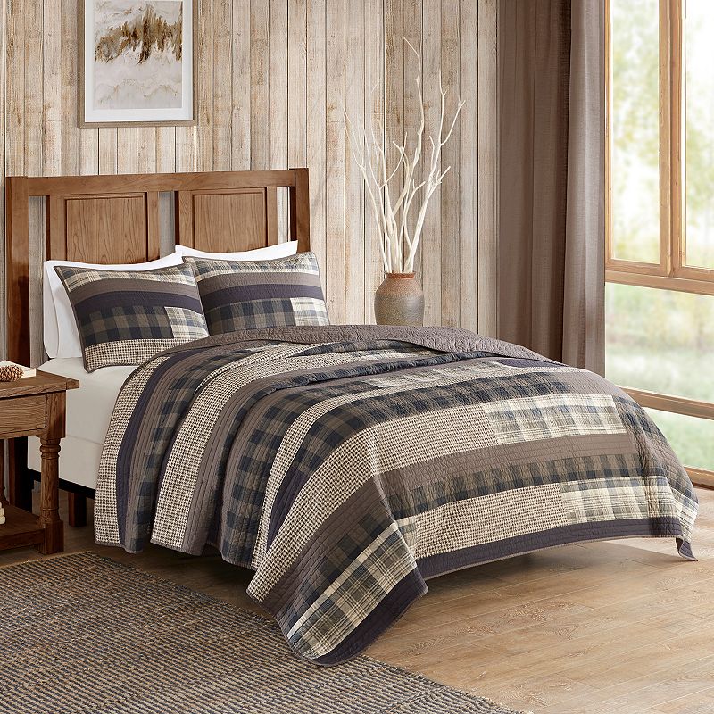 Woolrich WR14-1726 Winter Plains Quilt Mini Set Full/Queen Taupe Full/Queen