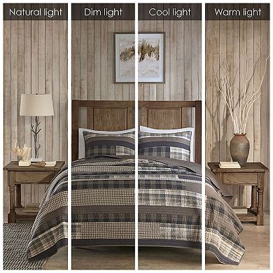 Woolrich 3-piece Winter Plains Plaid Quilt Set
