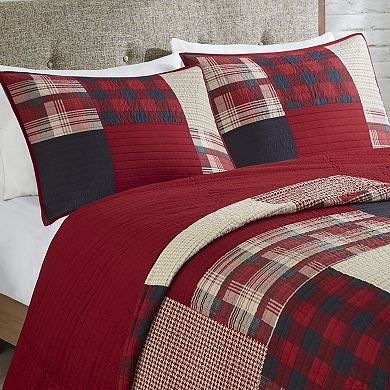 Woolrich 3-piece Sunset Oversized Plaid Quilt Set with Shams