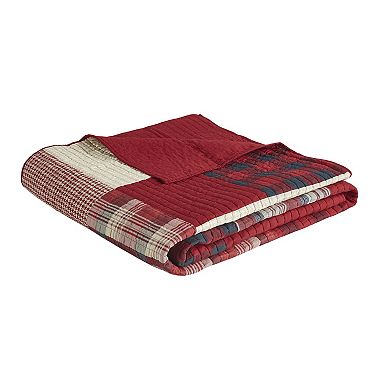 Woolrich 3-piece Sunset Oversized Plaid Quilt Set with Shams