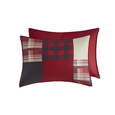 Woolrich 3-piece Sunset Oversized Plaid Quilt Set with Shams