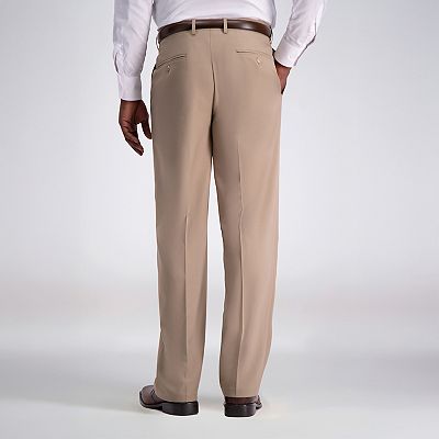 Haggar Med Khaki Premium Comfort Fit Flat Front Dress Pants