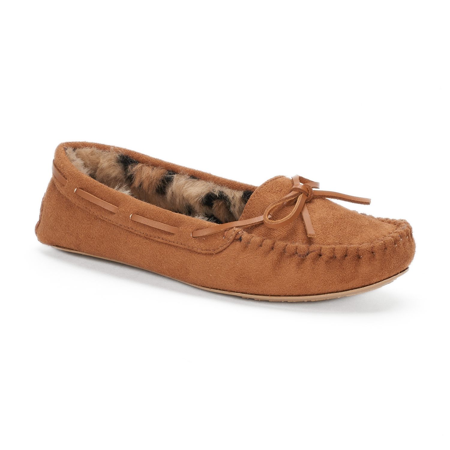 leopard moccasin slippers