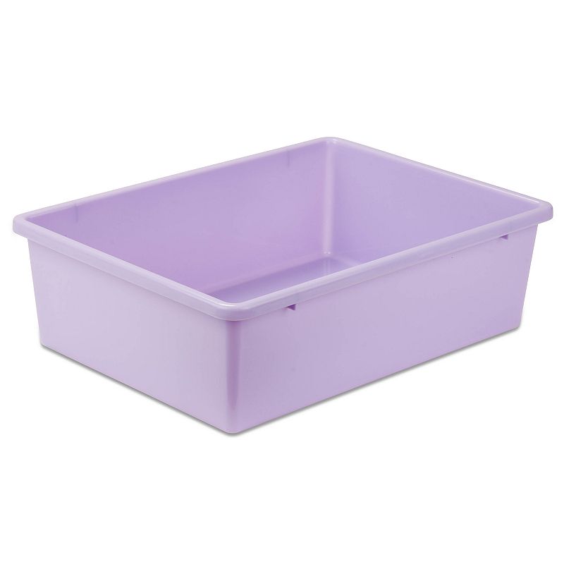 Honey-Can-Do Plastic Bin, Purple, Small