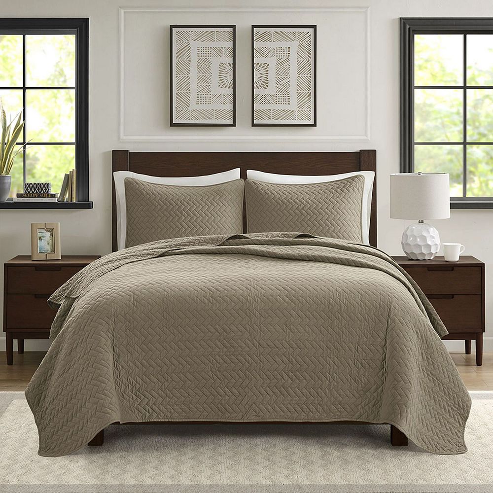 Madison Park Velvet Touch 3-Piece Quilt Set with Shams